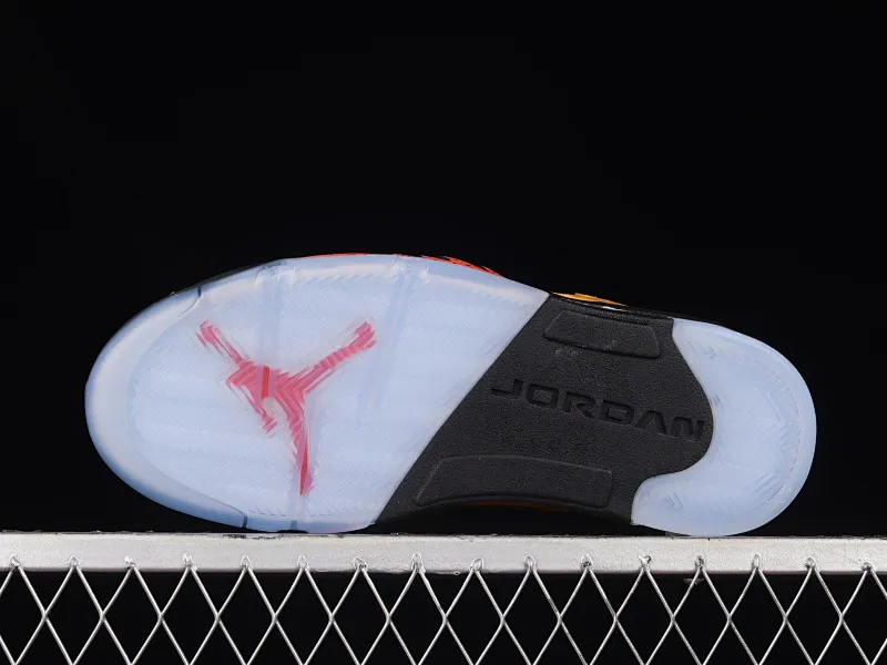 All categories Air Jordan Jordan series basketball shoes Air Jordan 5 Air Jordan Retro Low AJ5 Joe 5 black and yellow low-top basketball shoes DA8016-700